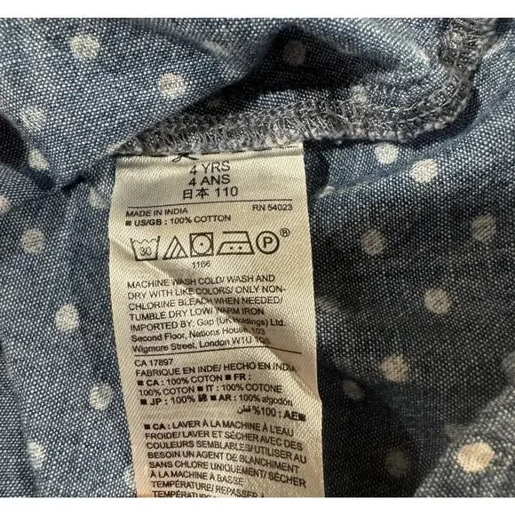 Baby Gap Toddler 4T Polka dot Dress 100% Cotton - Picture 4 of 6